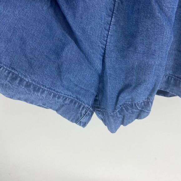 Daily Ritual Women’s Blue Faux Wrap Short Sleeve Romper Size 8 - Picture 3 of 6